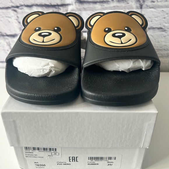 NEW Moschino Kids Slides - Picture 1 of 3